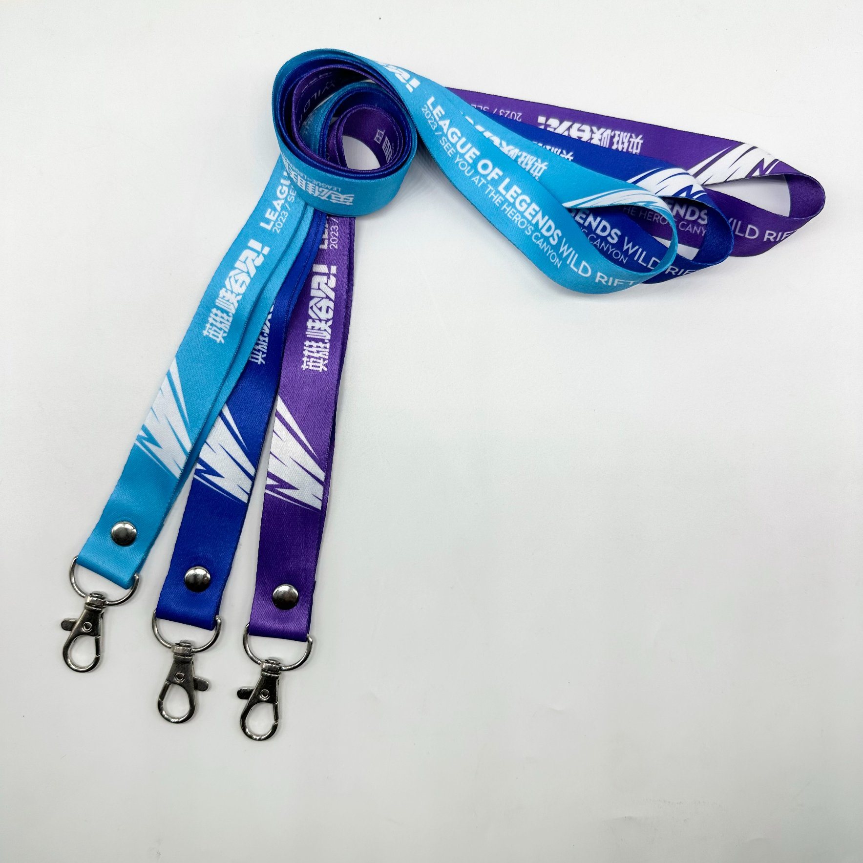 Wholesale Factory Price Printed ID Card Holdercustomized 20 mm Individual Colorful Woven Nylon Heat Transfer Lanyard with High Quality