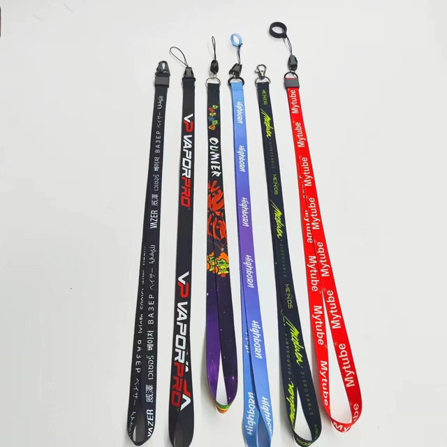 Factory Price 15*900mm Electronic Cigarette Stick Logo Polyester Neck Line Printed Custom Lanyard