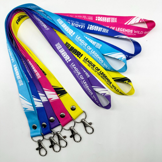 Wholesale Factory Price Printed ID Card Holdercustomized 20 mm Individual Colorful Woven Nylon Heat Transfer Lanyard with High Quality
