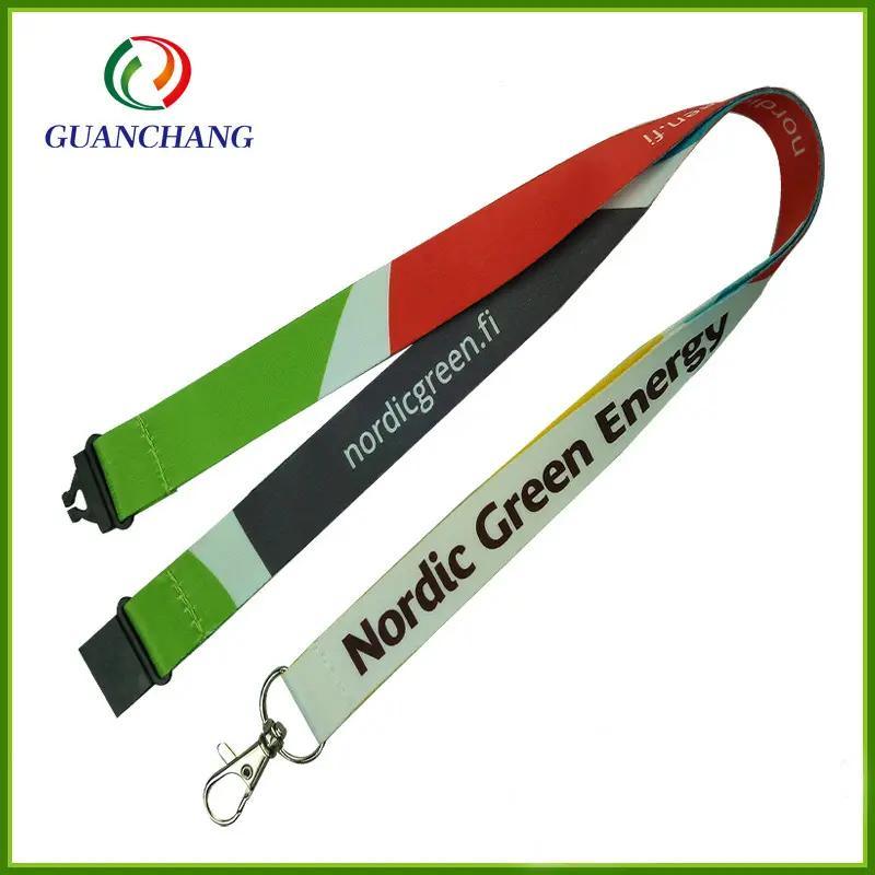 Heat Printing Metal Cy Lanyards with Logo Custom Transfer Lanyard
