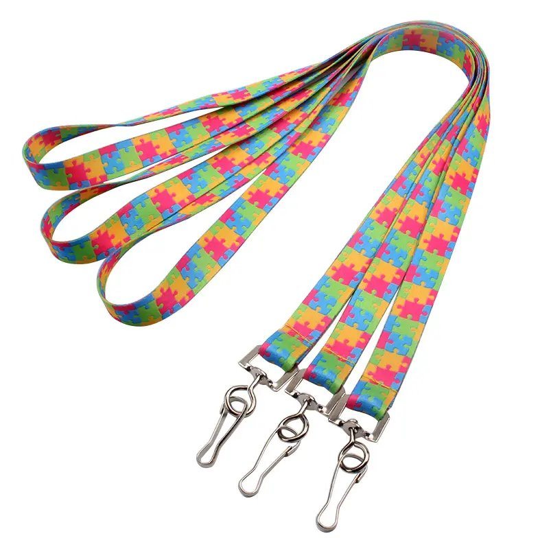 Business Bottle Cy 20*900mm China Woven Custom Logo Transfer Lanyard with High Quality
