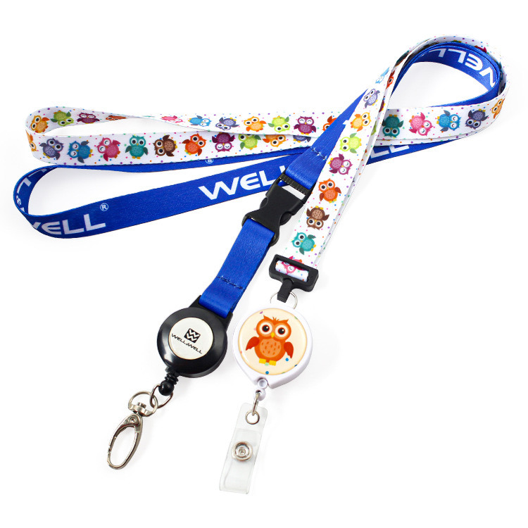 Wholesale Promotional Custom Printed Neck Strap Badge Reel Retractable Lanyard