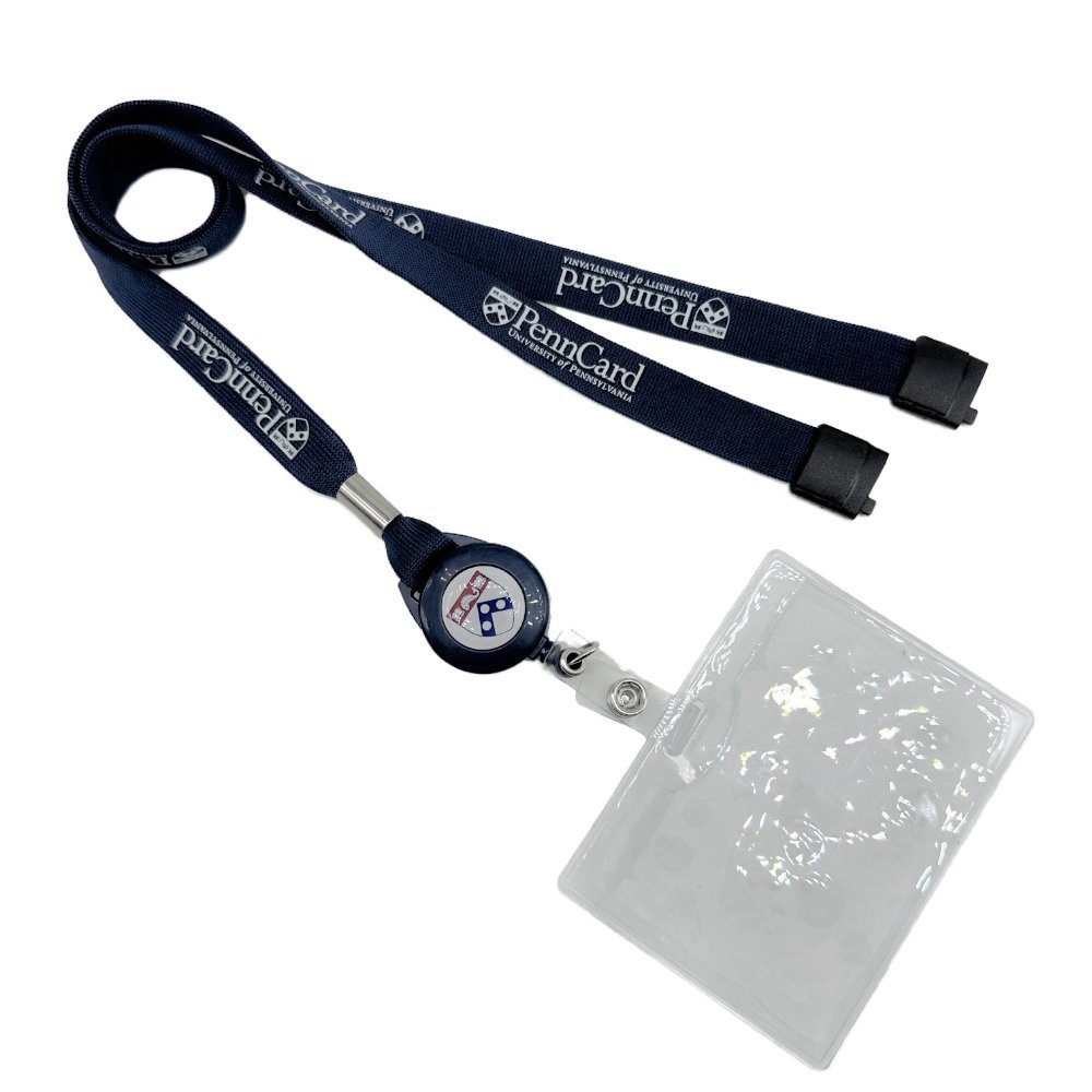 Custom Tubular Lanyard with Badge Reel and ID Card Hlder