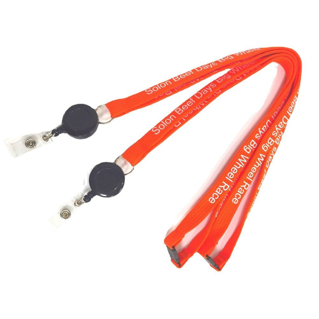 Custom Silk Screen Printed Tubular Polyester Lanyard Personalized Logo