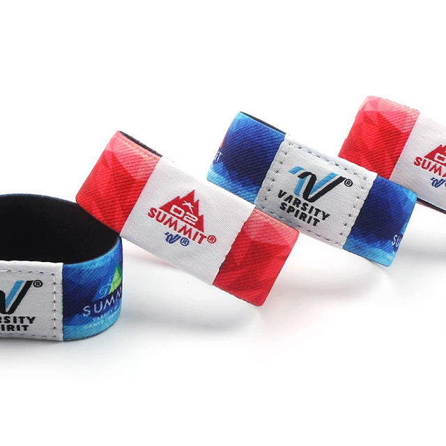 Custom High Quality Polyester Elastic Reusable Elastic Activity Bracelet
