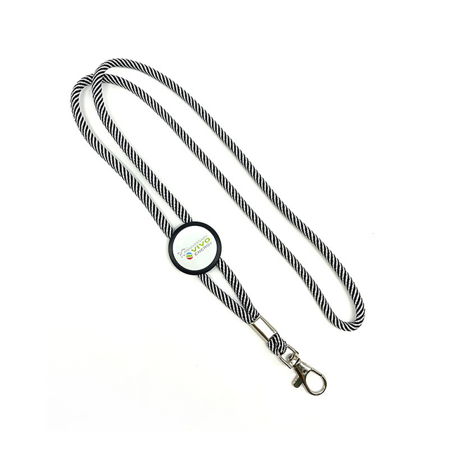 High Quality Custom Polyester Jacquard Woven Adjustable Round Rope