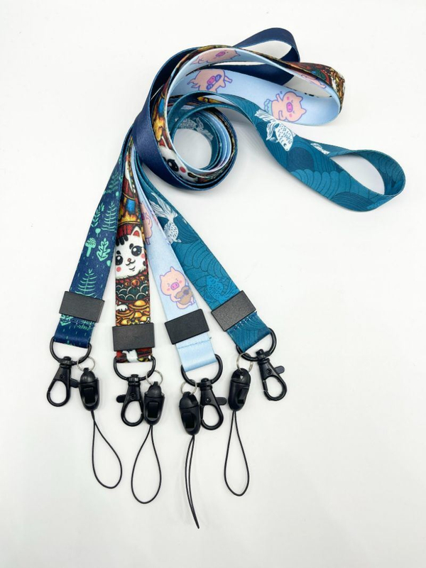 Custom Polyester Heat Transfer Promotional Lanyard for Mobile Phone