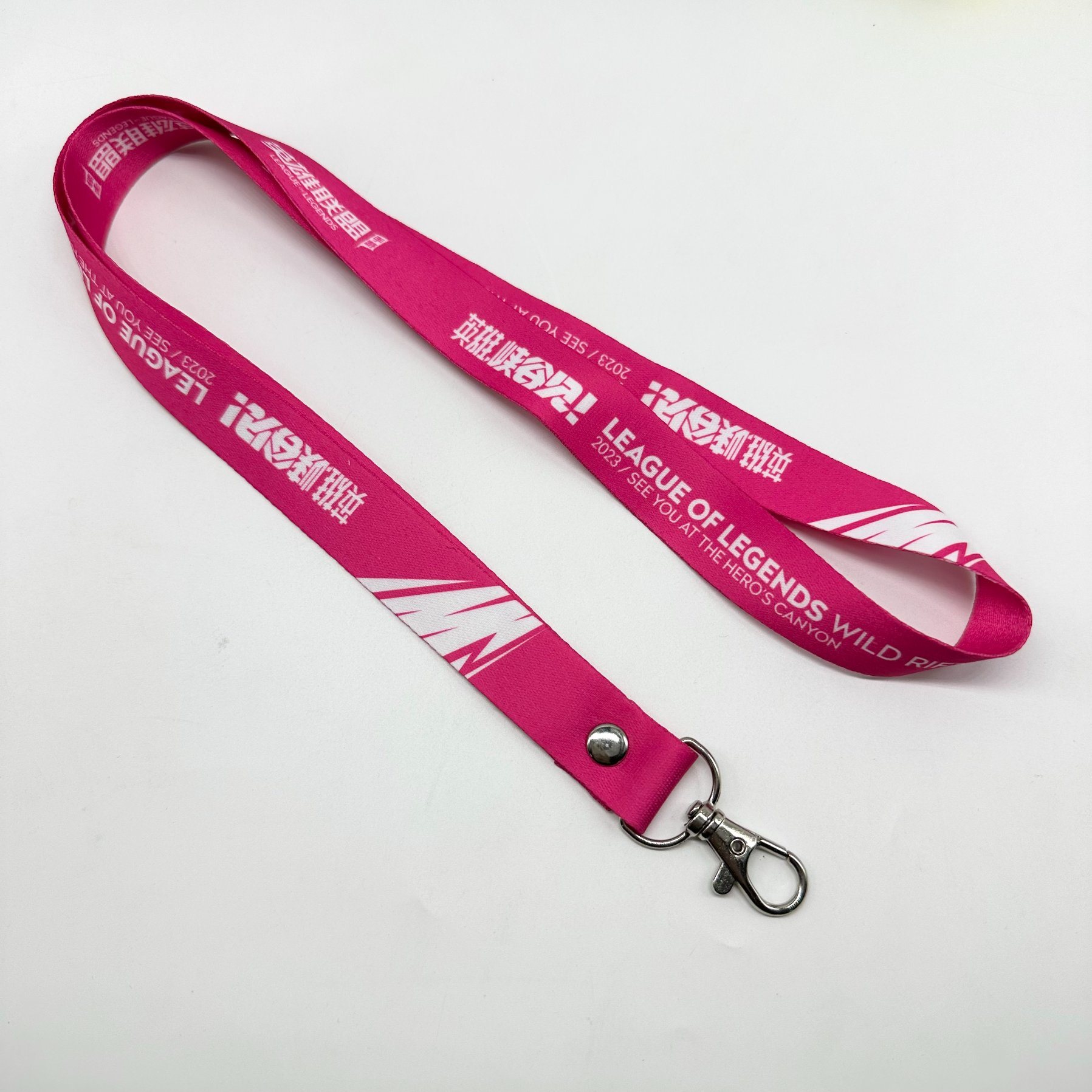 Wholesale Factory Price Printed ID Card Holdercustomized 20 mm Individual Colorful Woven Nylon Heat Transfer Lanyard with High Quality