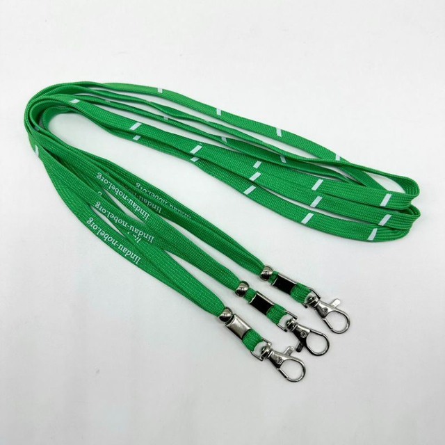 Polyester Hollow Webbing Adjustable Identification Cover with Silk Screen Logo Lanyard