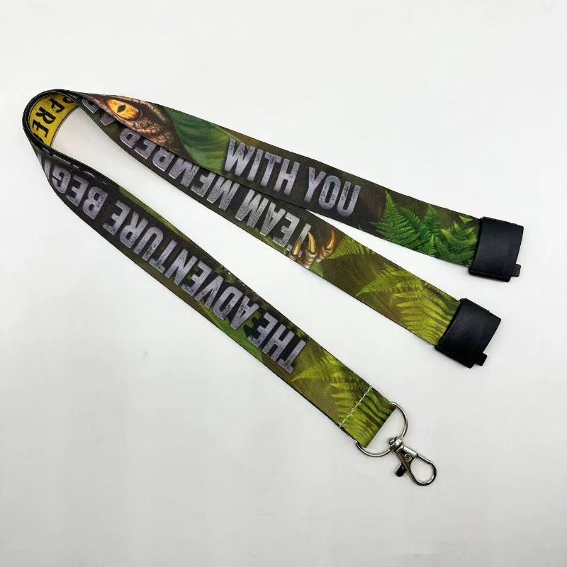 Equipped with a Safety Buckle That Automatically Disconnects Polyester Heat Transfer Printing, 1 Inch Wide Gift Lanyard