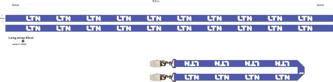 Manufacturers Mass Custom Double Number Clip Certificate Cover Polyester Silk Screen Transfer Jacquard Lanyard