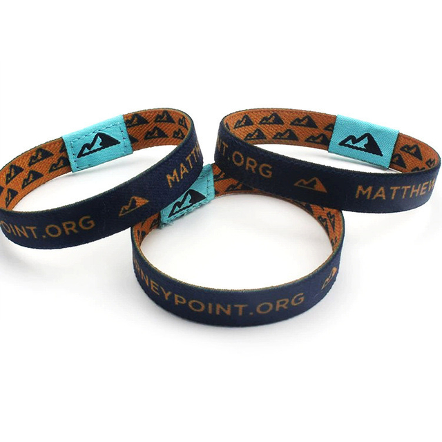 Custom Reusable Elastic Polyester Bracelet for Activity