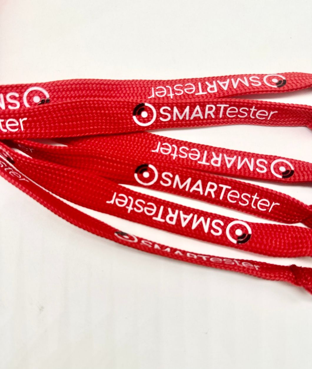 Polyester Double-Layer Hollow Band with Silk Screen Logo Writing Pen Hanging Lanyard