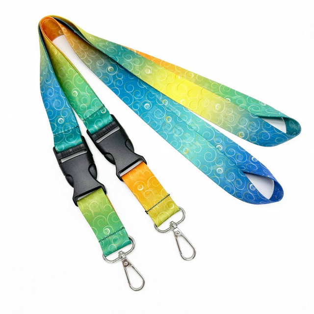 Custom Polyester Nylon Heat Transfer Silk Screen Printed Promotional Gift Lanyard