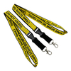 Custom Polyester One Color Two Side Silk Screen Printed ID Card Holder Neck Lanyard