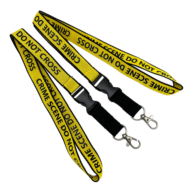 Custom Polyester One Color Two Side Silk Screen Printed ID Card Holder Neck Lanyard