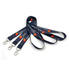 Factory 20*900mm Blue Cy China Woven Printing Lanyards Card Holder Transfer Lanyard