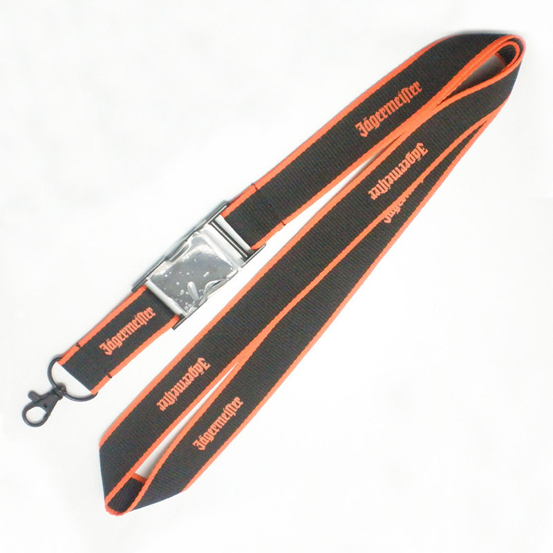 Customized High-Quality Polyester Nylon Screen Printing with Metal Buckle for Promotional Gift Lanyard