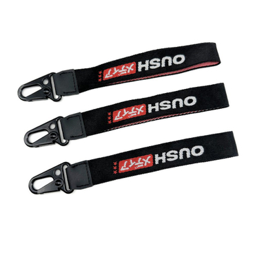 No MOQ Custom Wholesale Woven Nylon Neck Strap Keychain Lanyards with Logo Custom Mobile Phone Wrist Strap