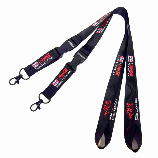 Custom Logo ID Card Badge Holder Nect Strap Promotional Gift Silk Screen Printed Nylon Fabric Ribbon Lanyard