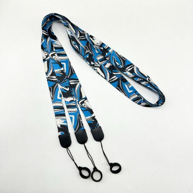 Custom Polyester Transfer Electronic Cigarette Stick Neck Lanyard with Silicone Hanging Ring