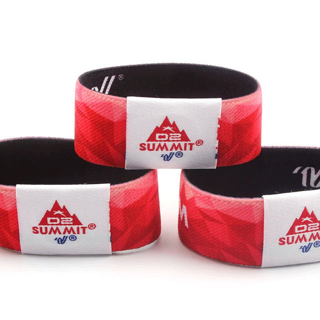 Custom High Quality Polyester Elastic Reusable Elastic Activity Bracelet