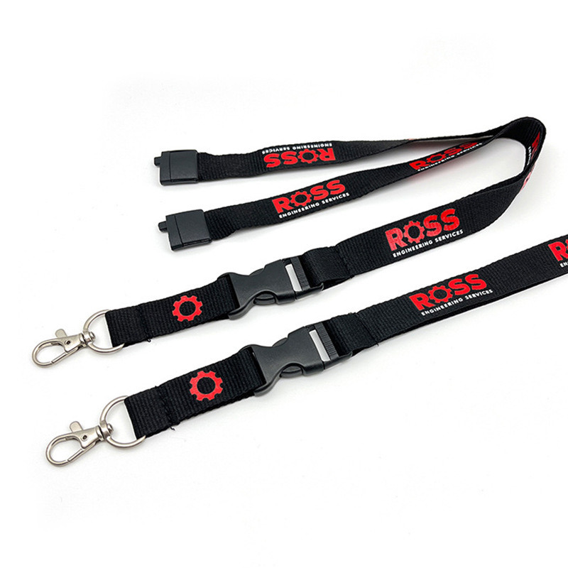 Custom Logo High Quality Bulk Printed Neck Polyester Silk Screen Printing Lanyard for Promotion Gift