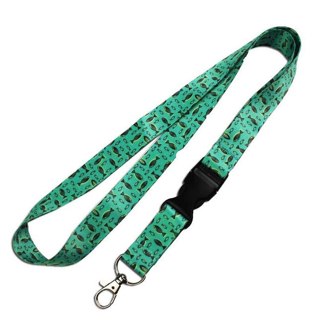 Custom Polyester Transfer with Safety Buckle Lanyard