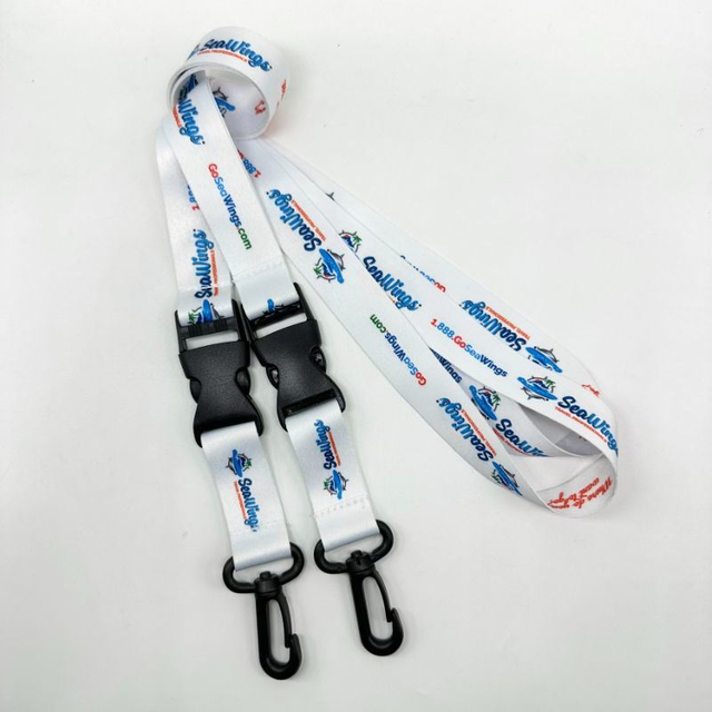 Environmentally Friendly Plastic Buckle Polyester Transfer Screen Printing Logo Certificate Set Work Card Lanyard