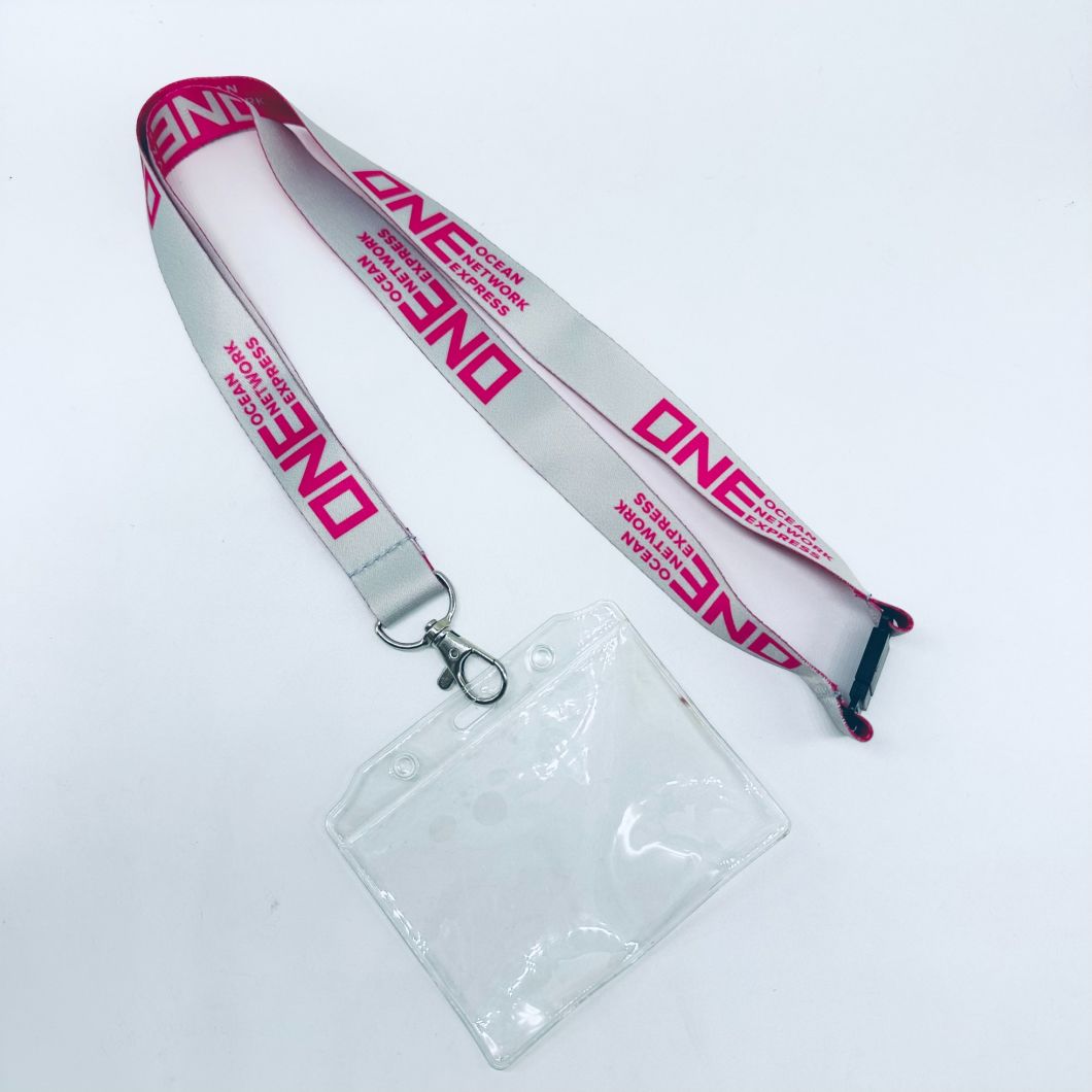 Custom Polyester Transfer Double Printed ID Card Holder Neck Lanyard