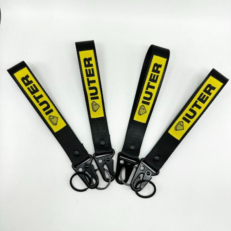 Custom Nylon Polyester Webbing Transfer Woven Logo Silk Screen Keychain