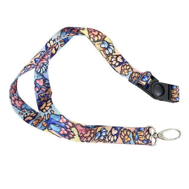 Good Service 20mm Blue Cy 20*900mm China Screen Printing Woven Custom Lanyard