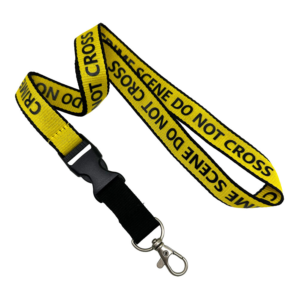 Custom Polyester One Color Two Side Silk Screen Printed ID Card Holder Neck Lanyard