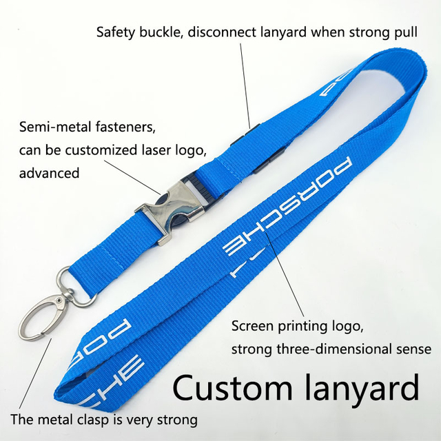 Manufacture 20*900mm Card Cy China Holder Wrist Sublimation Lanyards with Logo Printing Custom Lanyard
