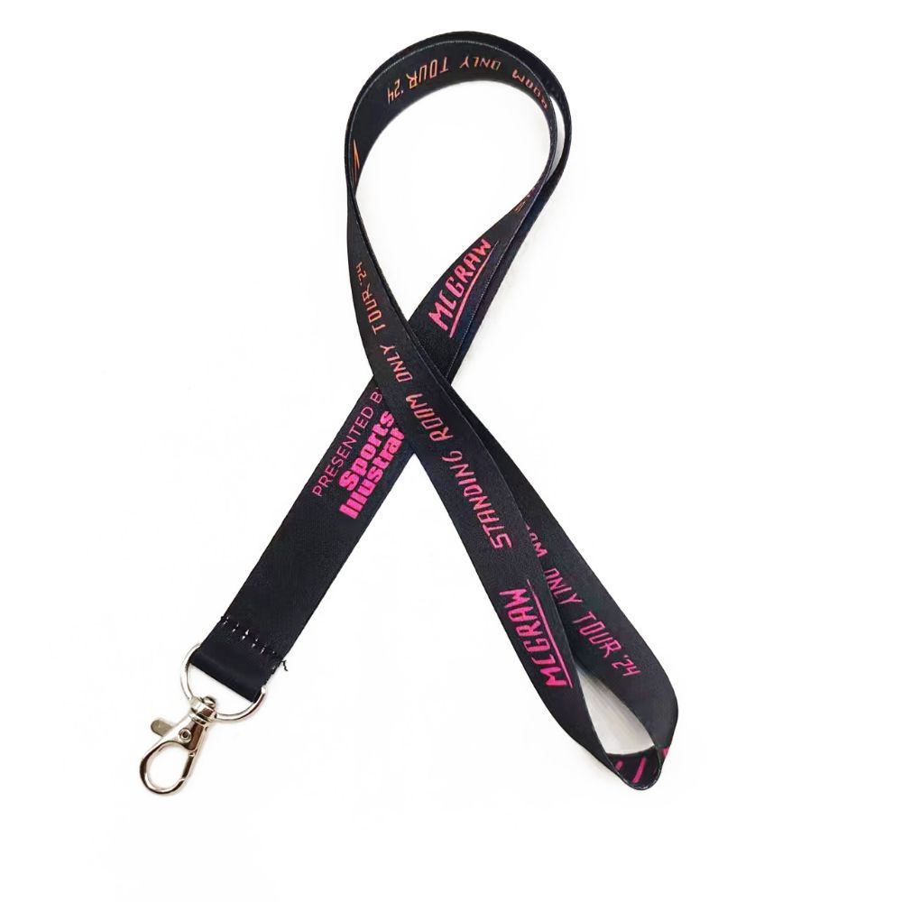 Custom Polyester Nylon Transfer Printing Silk Screen Printed Neck Lanyard