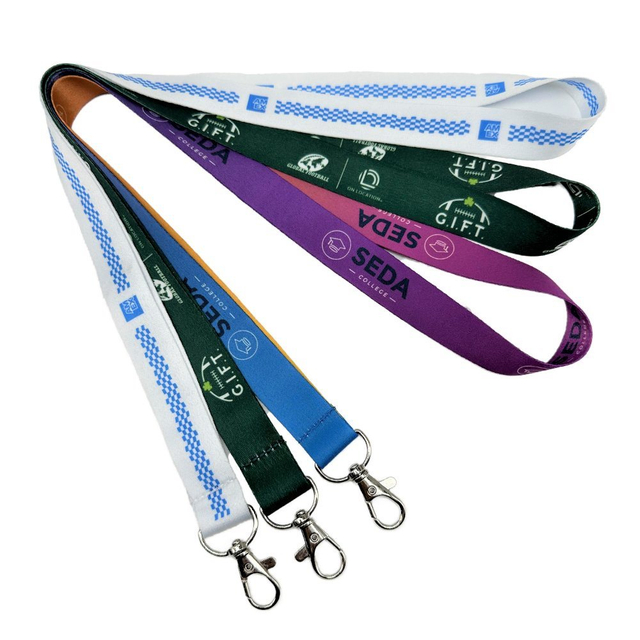 Wholesale Factory Price Printed ID Card Holder Customized 20 mm Individual Colorful Polyester Heat Transfer Lanyard with High Quality