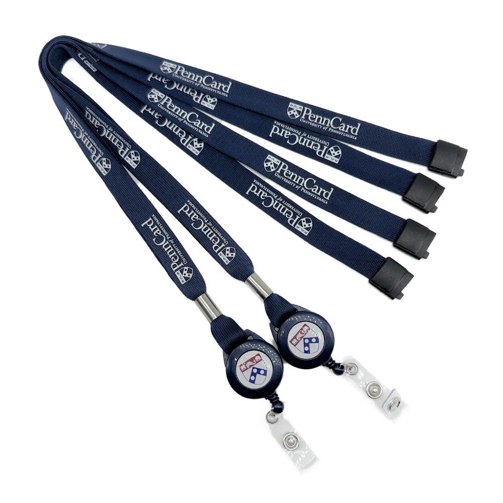 Custom Tubular Lanyard with Badge Reel and ID Card Hlder